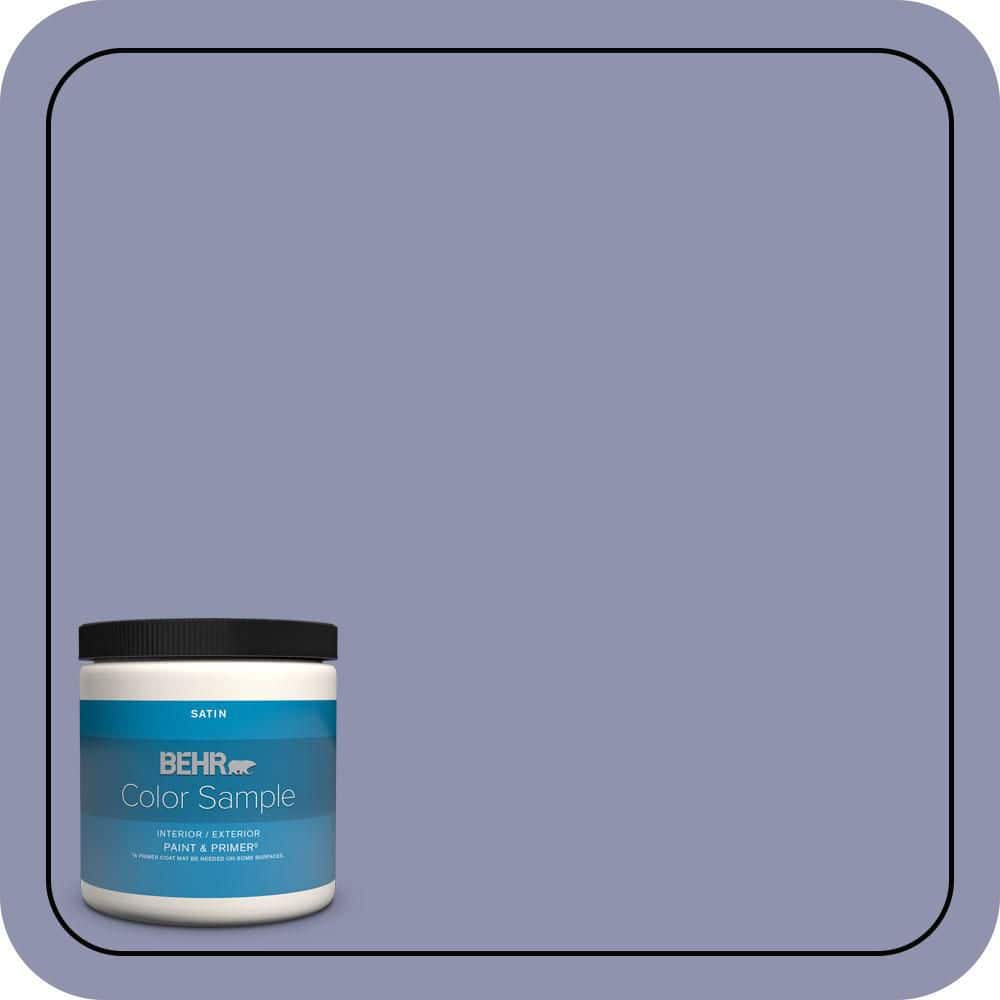 BEHR PREMIUM PLUS 8 oz. #S560-4 Monarchy Satin Enamel Interior/Exterior Paint & Primer Color Sample