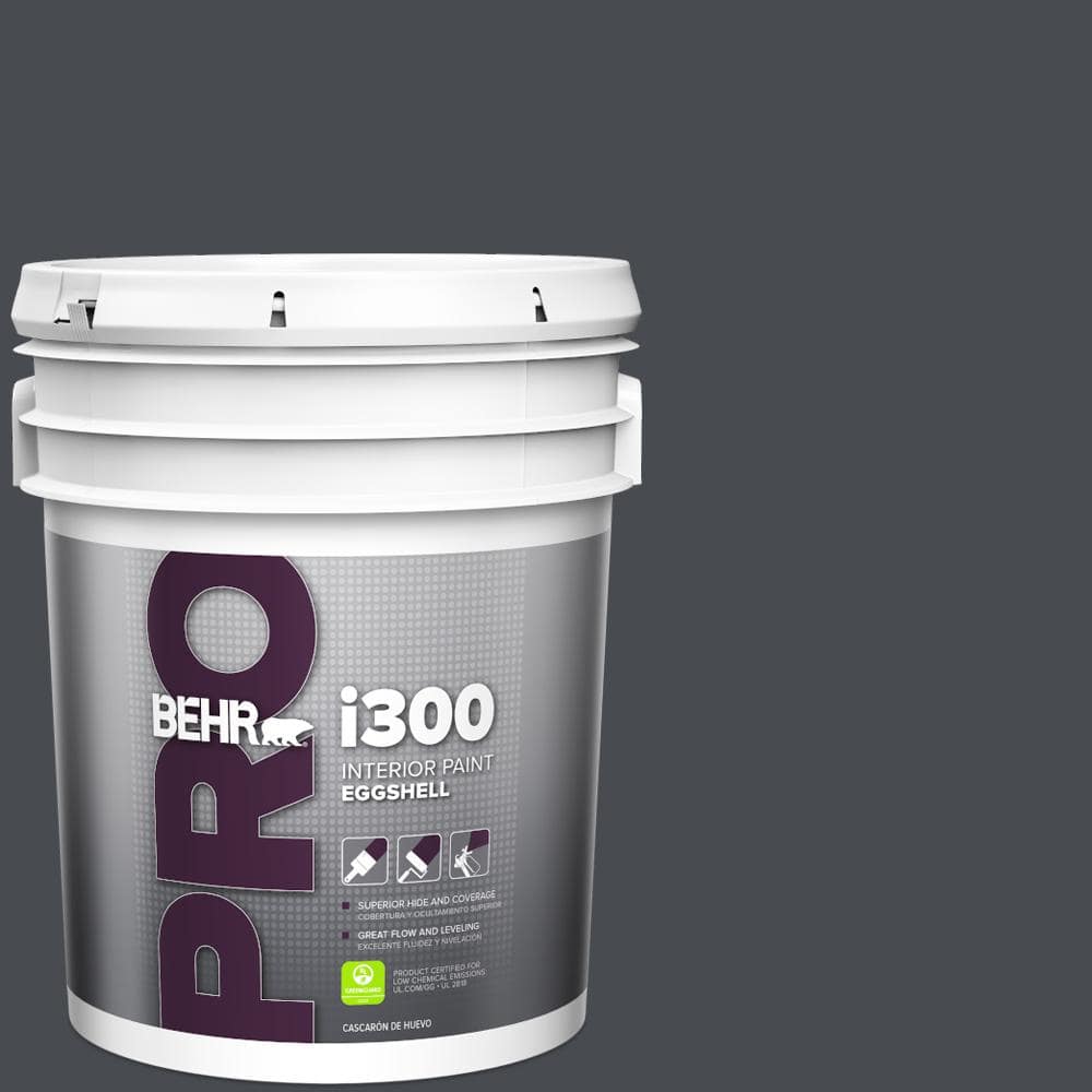 BEHR PRO 5 gal. #HDC-CL-24 Black Ribbon Eggshell Interior Paint