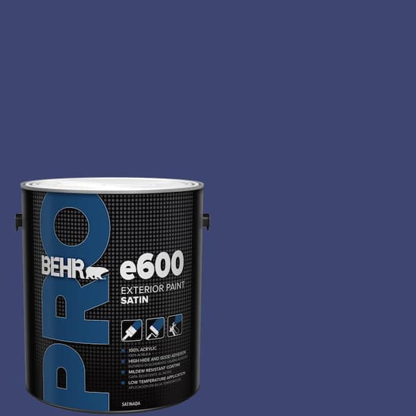 BEHR PRO 1 gal. #T18-18 Constellation Blue Satin Exterior Paint (2)