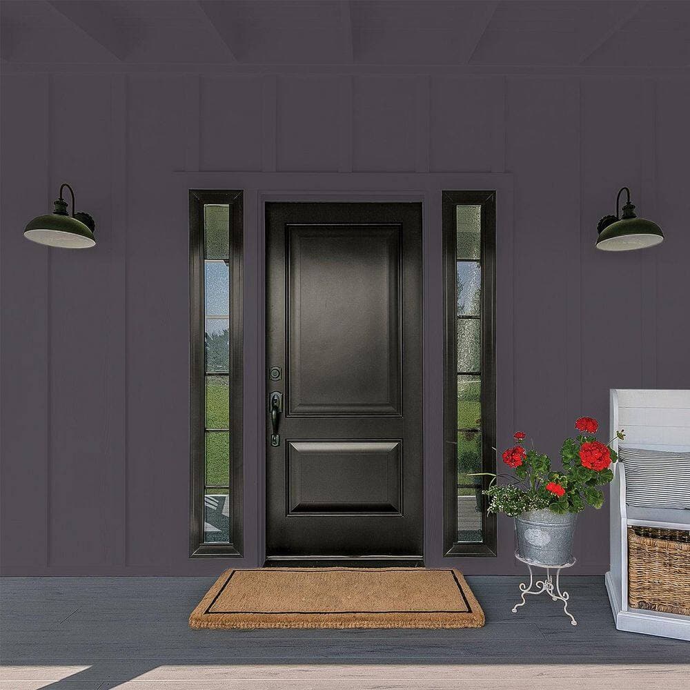 Glidden Essentials 1-gal. Blackhearth PPG1003-7 Flat Exterior Paint (4)