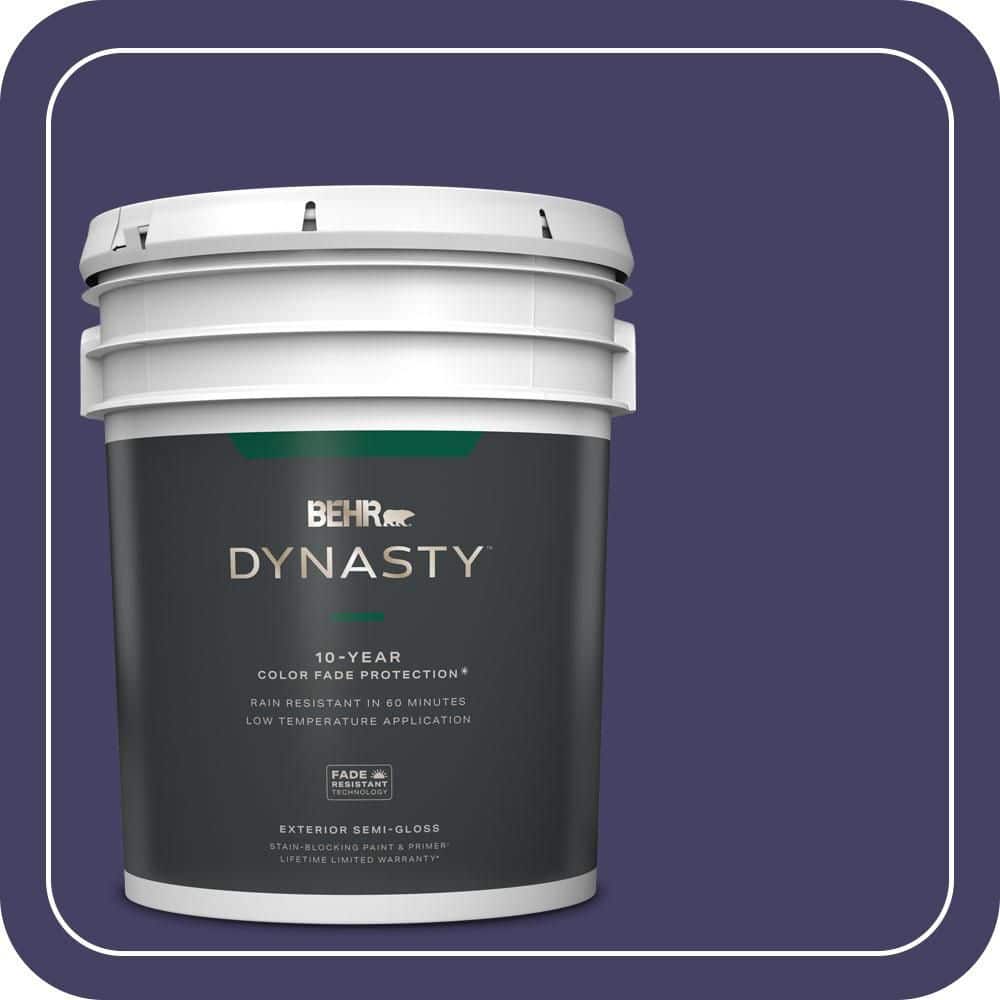 BEHR DYNASTY 5 gal. #MQ5-44 Heraldic Semi-Gloss Exterior Stain-Blocking Paint & Primer