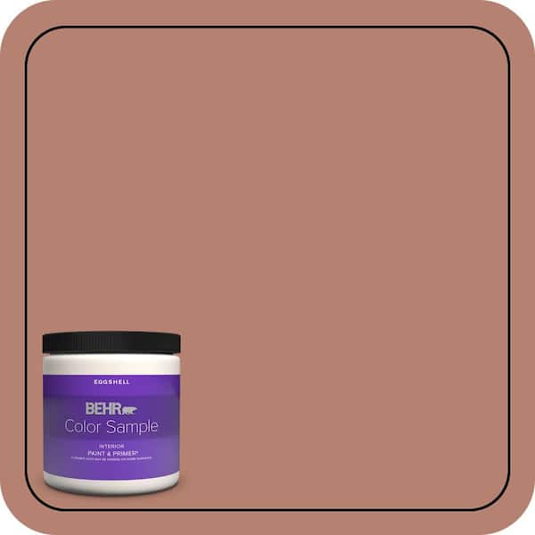 BEHR PREMIUM PLUS 8 oz. #S180-5 Auburn Glaze Eggshell Enamel Interior Paint & Primer Color Sample (2)