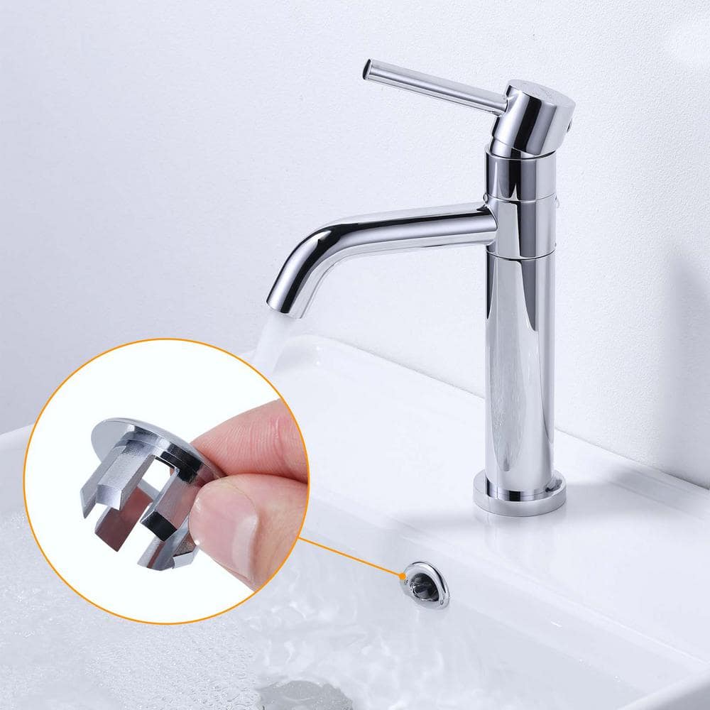 WOWOW 1.2 in. Plastic Sink Basin Trim Overflow Cover Insert in Hole Round Caps in Chrome (6-Pack) (2)