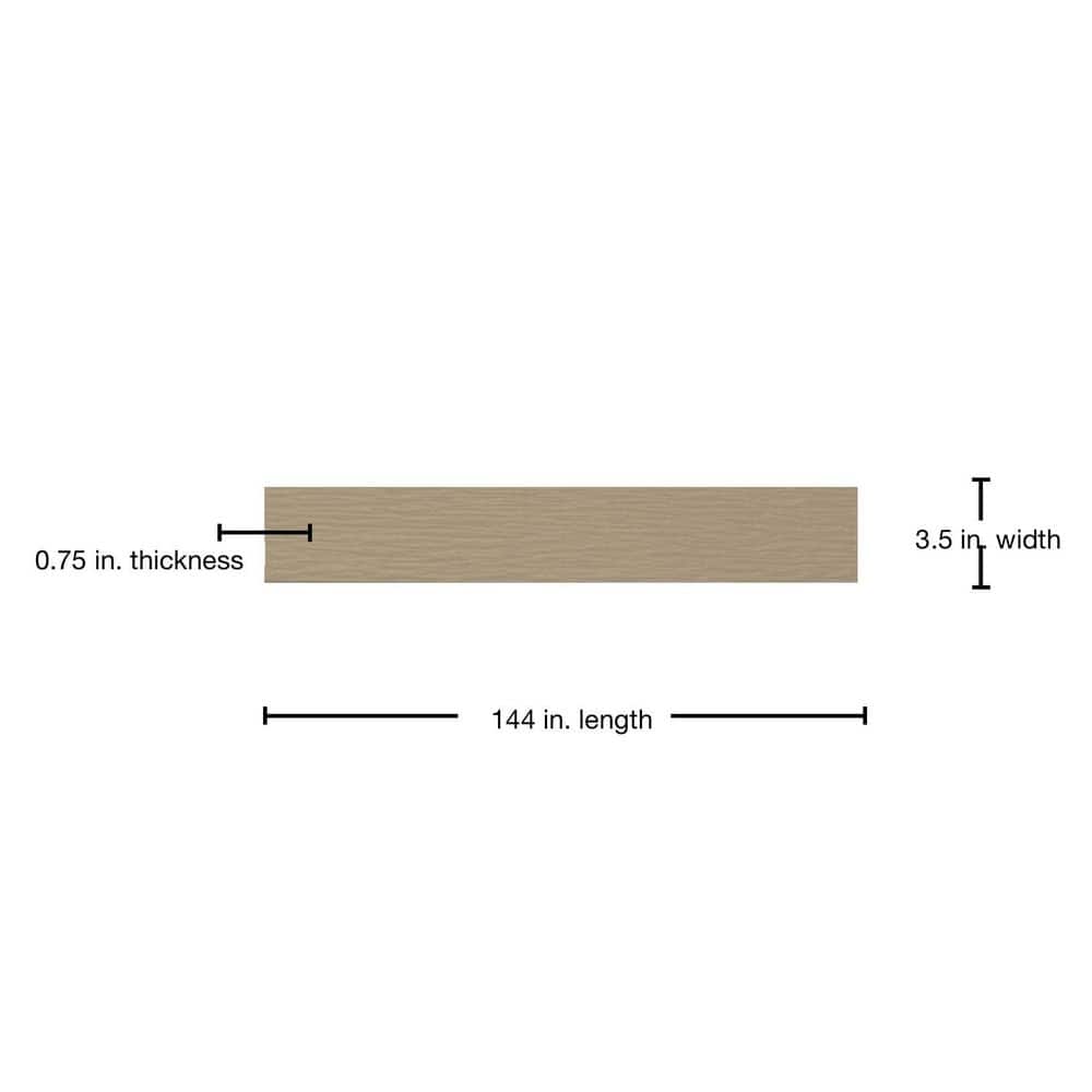 James Hardie Hardie Trim HZ10 0.75 in. x 3.5 in. x 12 ft. Primed Rustic Grain Fiber Cement Trim Board (3)