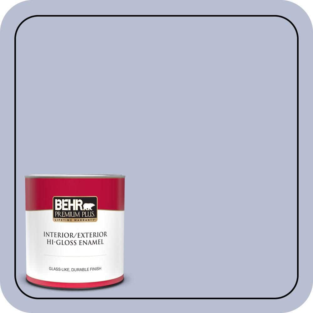BEHR PREMIUM PLUS 1 qt. #PPU15-15 Sweet Juliet Hi-Gloss Enamel Interior/Exterior Paint & Primer