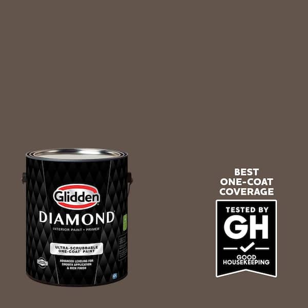 Glidden Diamond 1 gal. PPG1076-7 Ground Coffee Semi-Gloss Interior Paint with Primer (2)