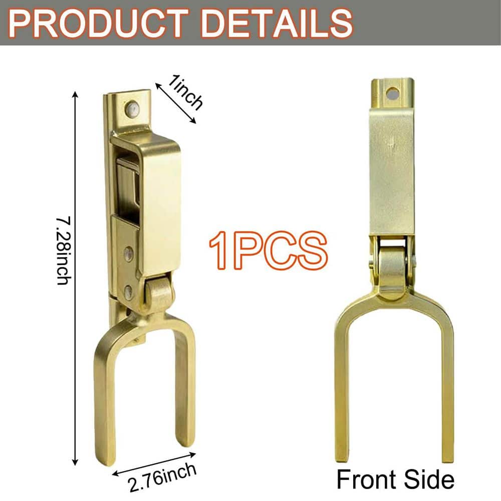 Unbranded 1PCS Heavy Duty Automatic Locking Gate Latch Zinc-Coated Steel Spring Lock One-Hand Operation Easy Install for Fence (2)