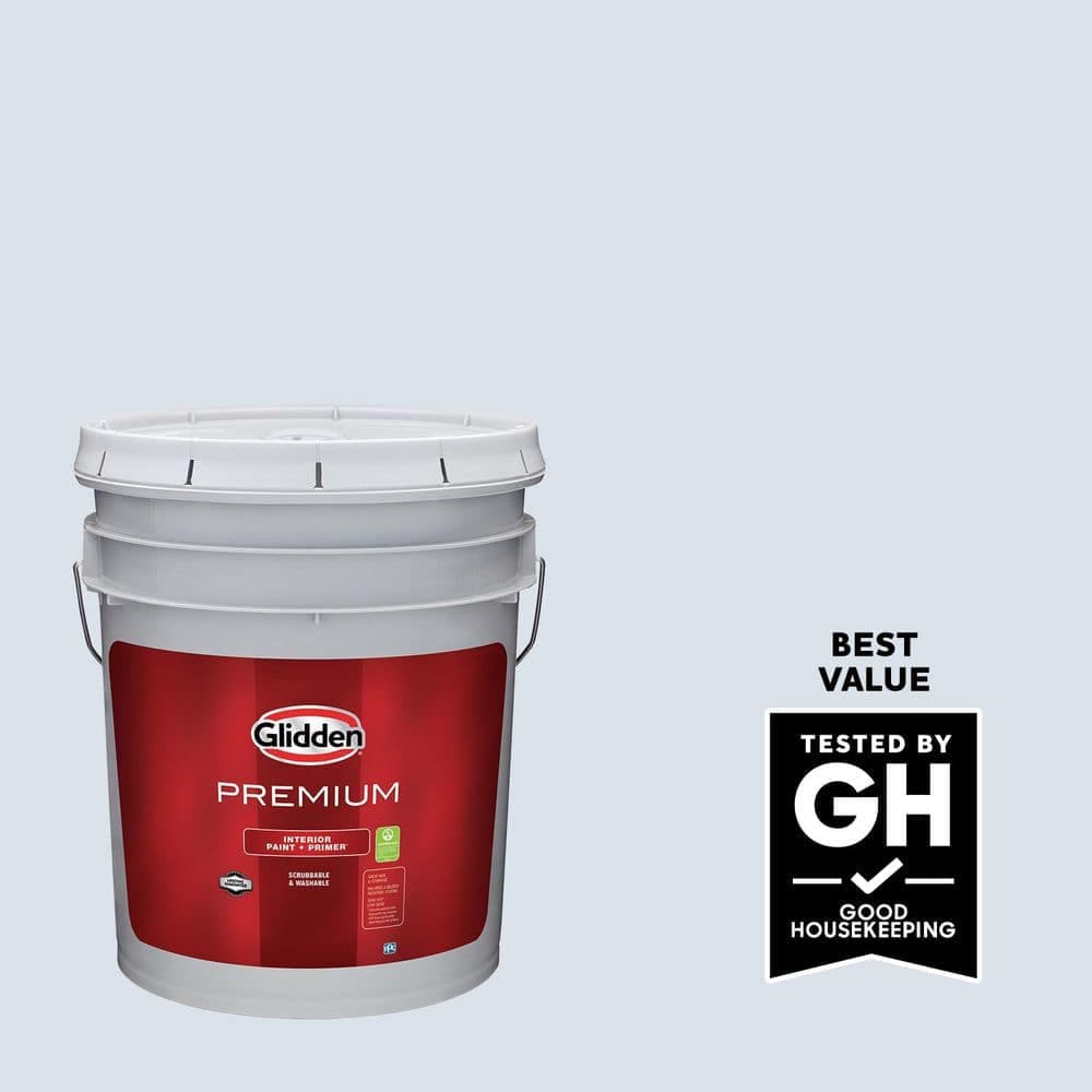 Glidden Premium 5 gal. PPG1242-1 First Frost Flat Interior Latex Paint