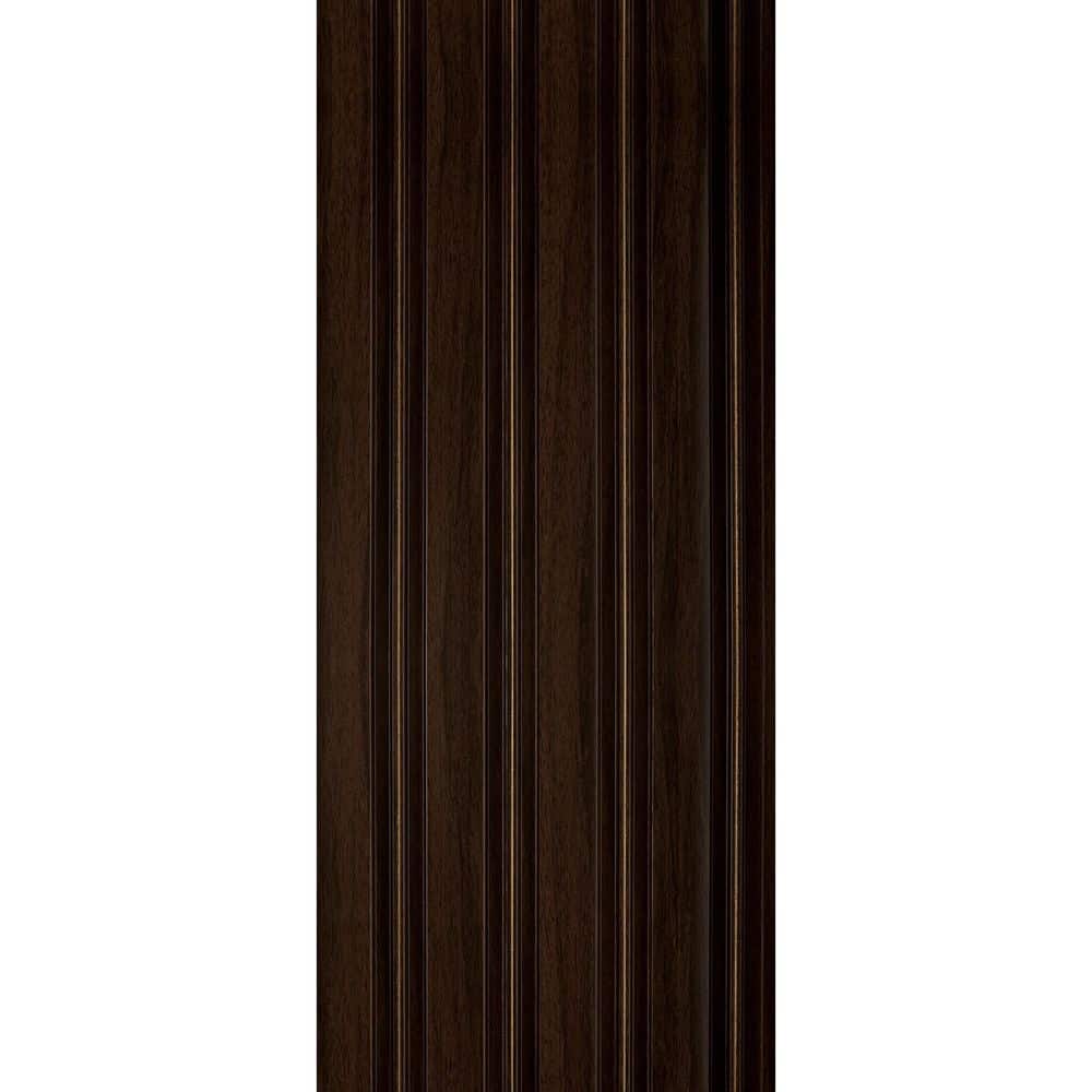 FROM PLAIN TO BEAUTIFUL IN HOURS Pinstripe 1/2 in. x 0.79 ft. x 7.88 ft. Brown Gilded Mahogany Glue-Up Foam Wood Slat Walls (10-Pack)/62.25 sq. ft. (1)