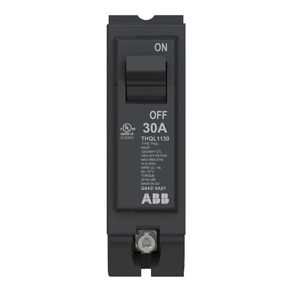 ABB 30 Amp 1 in. Single-Pole Circuit Breaker (THQL1130A) (2)