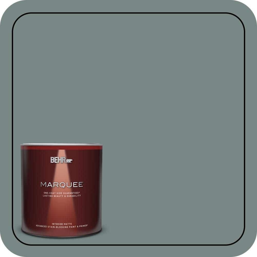 BEHR MARQUEE 1 Qt. #PPU12-16 Juniper Ash One-Coat Hide Matte Interior Paint & Primer (1)
