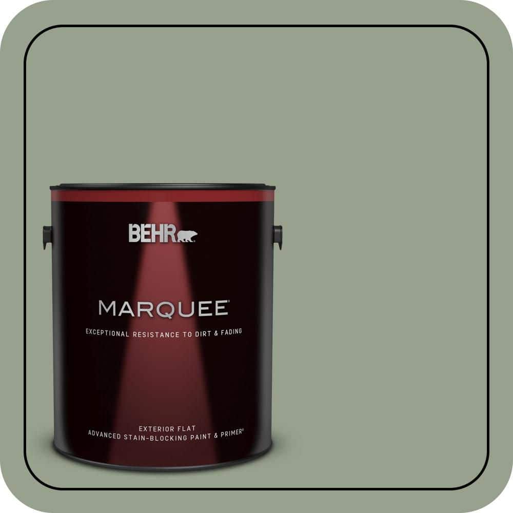 BEHR MARQUEE 1 gal. #N390-4 Bitter Sage Flat Exterior Paint & Primer
