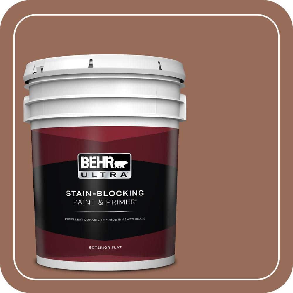 BEHR ULTRA 5 gal. #S200-6 Timeless Copper Flat Exterior Paint & Primer