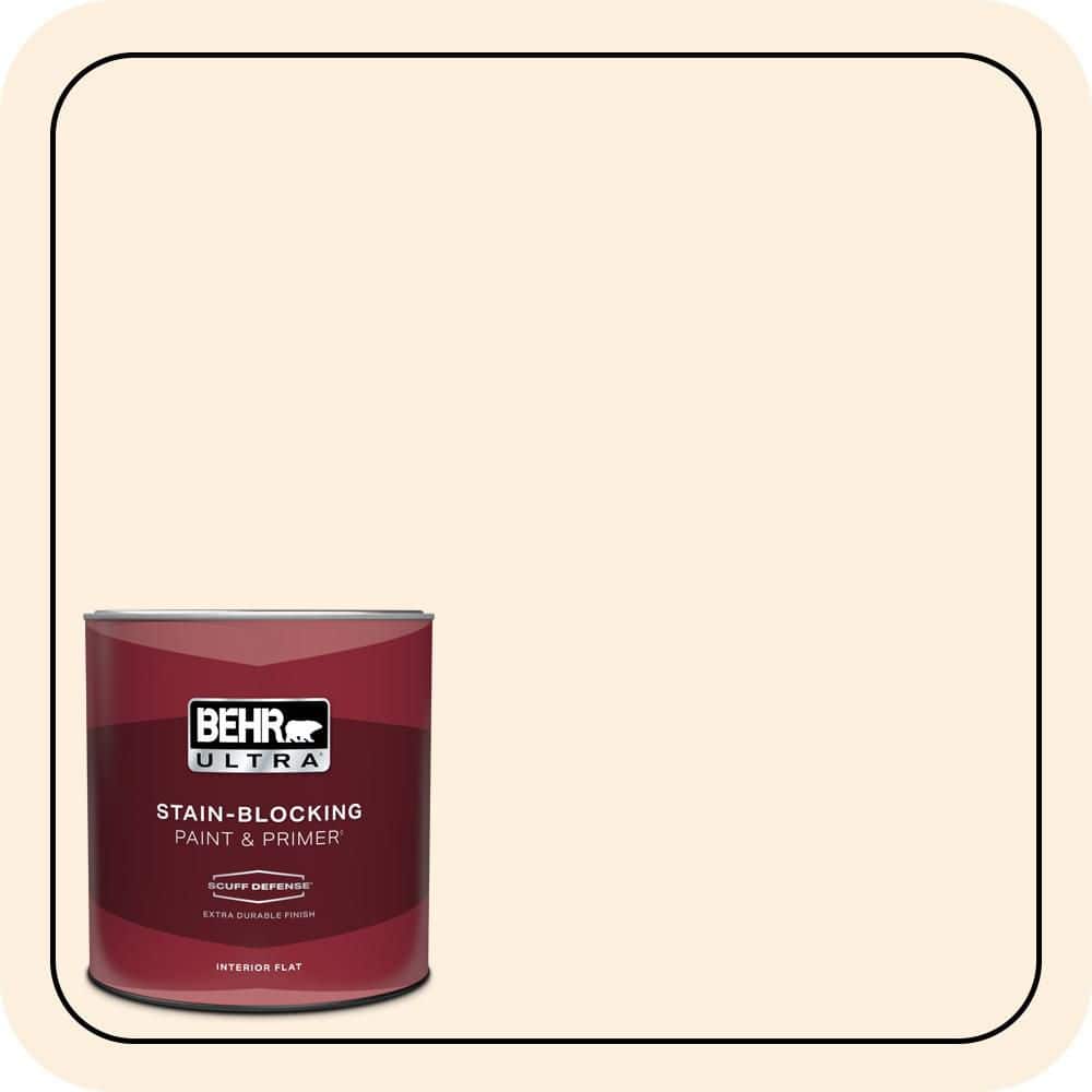BEHR ULTRA 1 qt. #P230-1 White Grapefruit Extra Durable Flat Interior Paint & Primer