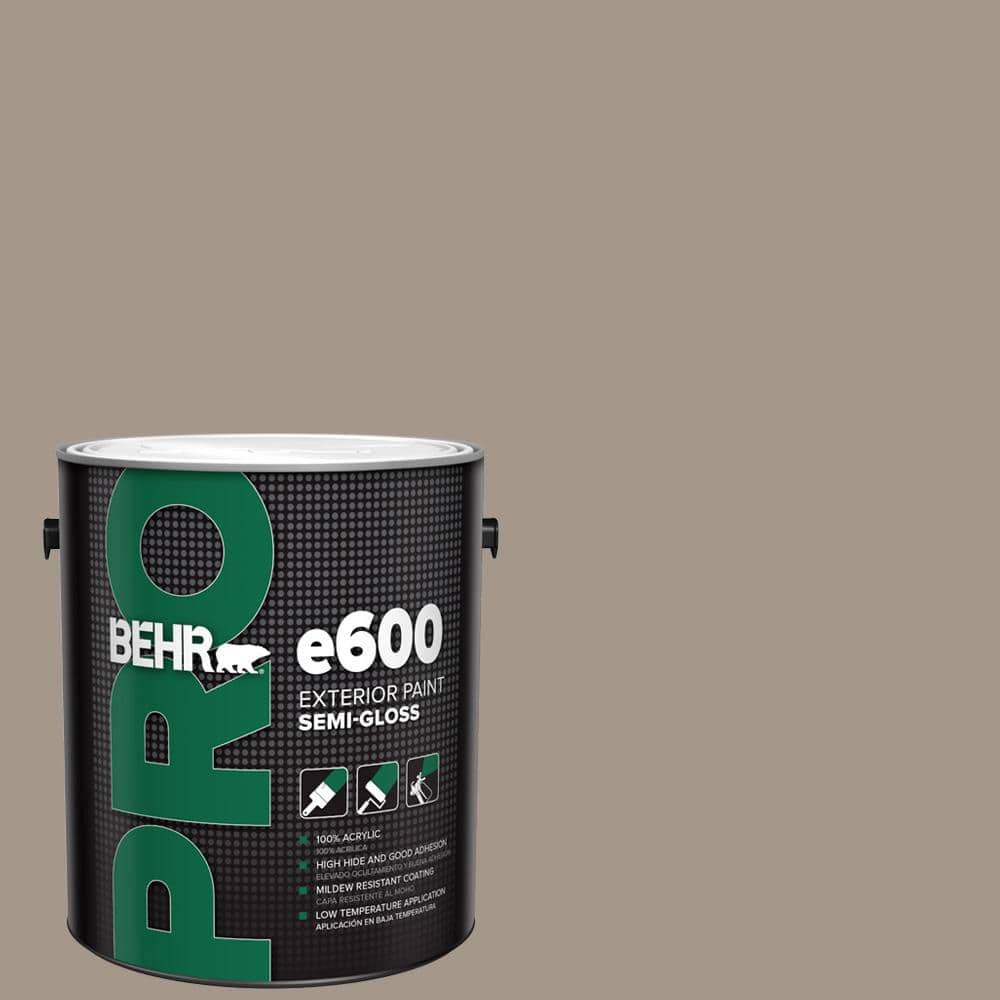 BEHR PRO 1 gal. #PPU5-07 Studio Taupe Semi-Gloss Acrylic Exterior Paint