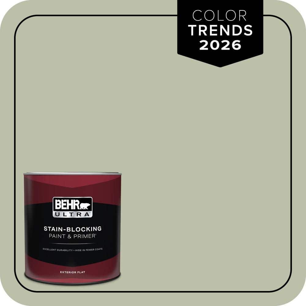 BEHR ULTRA 1 qt. #S380-3 Urban Nature Flat Exterior Paint & Primer