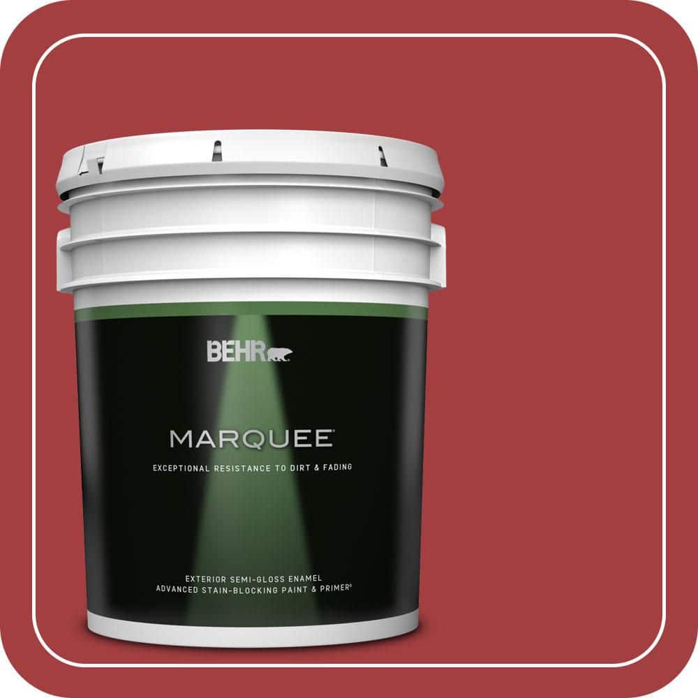 BEHR MARQUEE 5 gal. #P140-7 No More Drama Semi-Gloss Enamel Exterior Paint & Primer