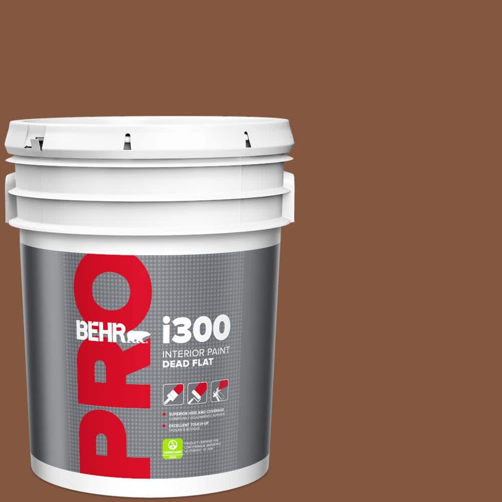 BEHR PRO 5 gal. #230F-7 Florence Brown Dead Flat Interior Paint