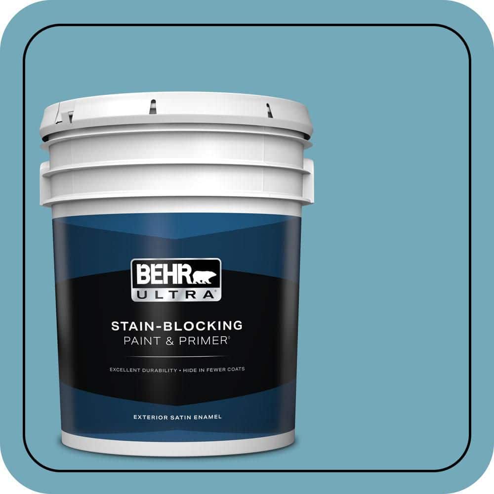 BEHR ULTRA 5 gal. #S460-4 Snowboard Satin Enamel Exterior Paint & Primer
