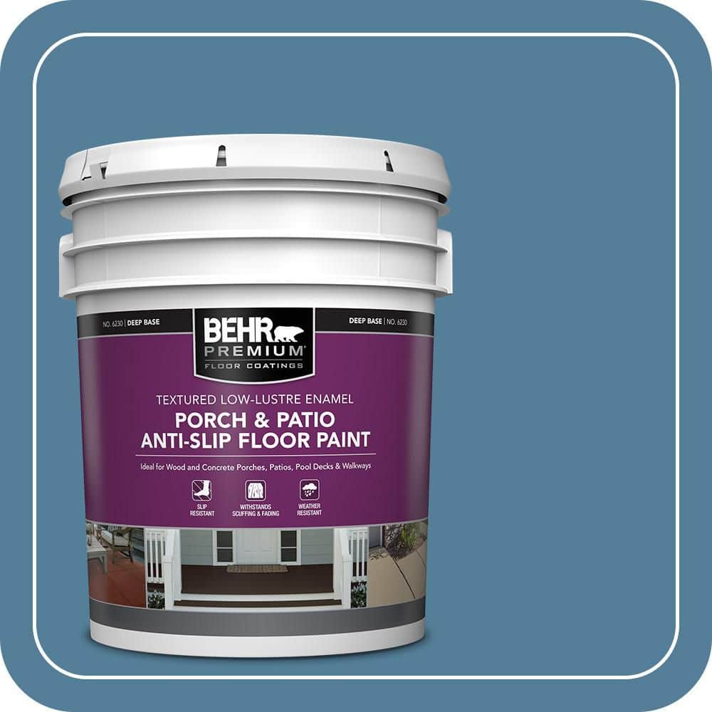 BEHR PREMIUM 5 gal. #PFC-58 Alpine Sky Textured Low-Lustre Enamel Interior/Exterior Porch and Patio Anti-Slip Floor Paint