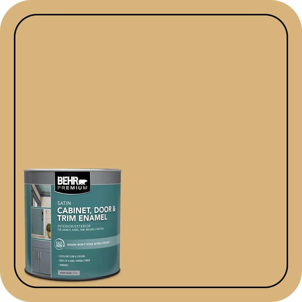 BEHR PREMIUM 1 qt. #M300-4 Gilded Satin Enamel Interior/Exterior Cabinet, Door & Trim Paint (1)
