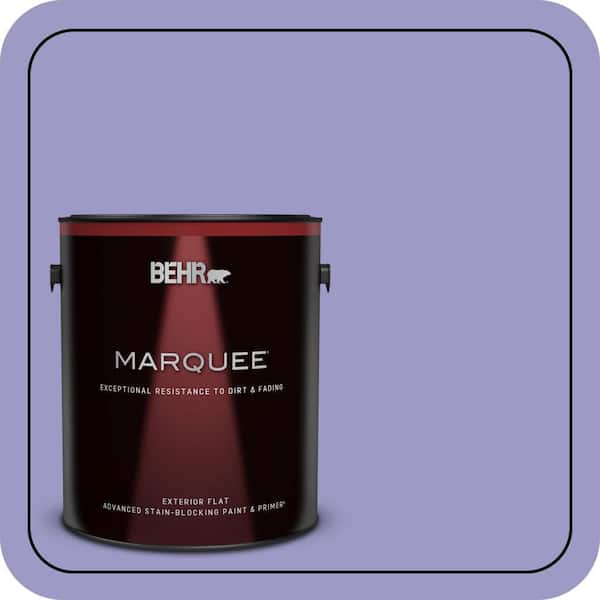 BEHR MARQUEE 1 gal. #630B-5 Majestic Violet Flat Exterior Paint & Primer (2)