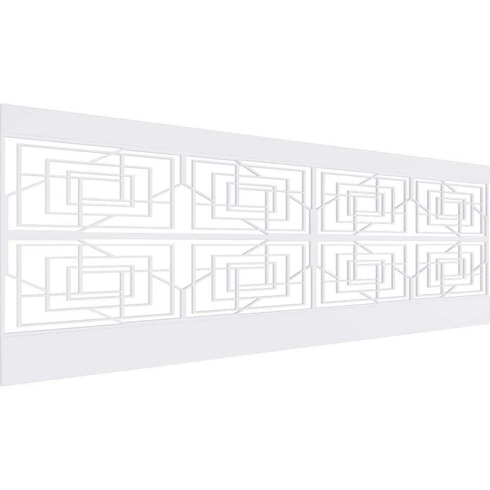 Ekena Millwork 32 in. H x 94-1/2 in. W 21.04 sq. ft. Norwood PVC Wainscot Paneling Kit (1)