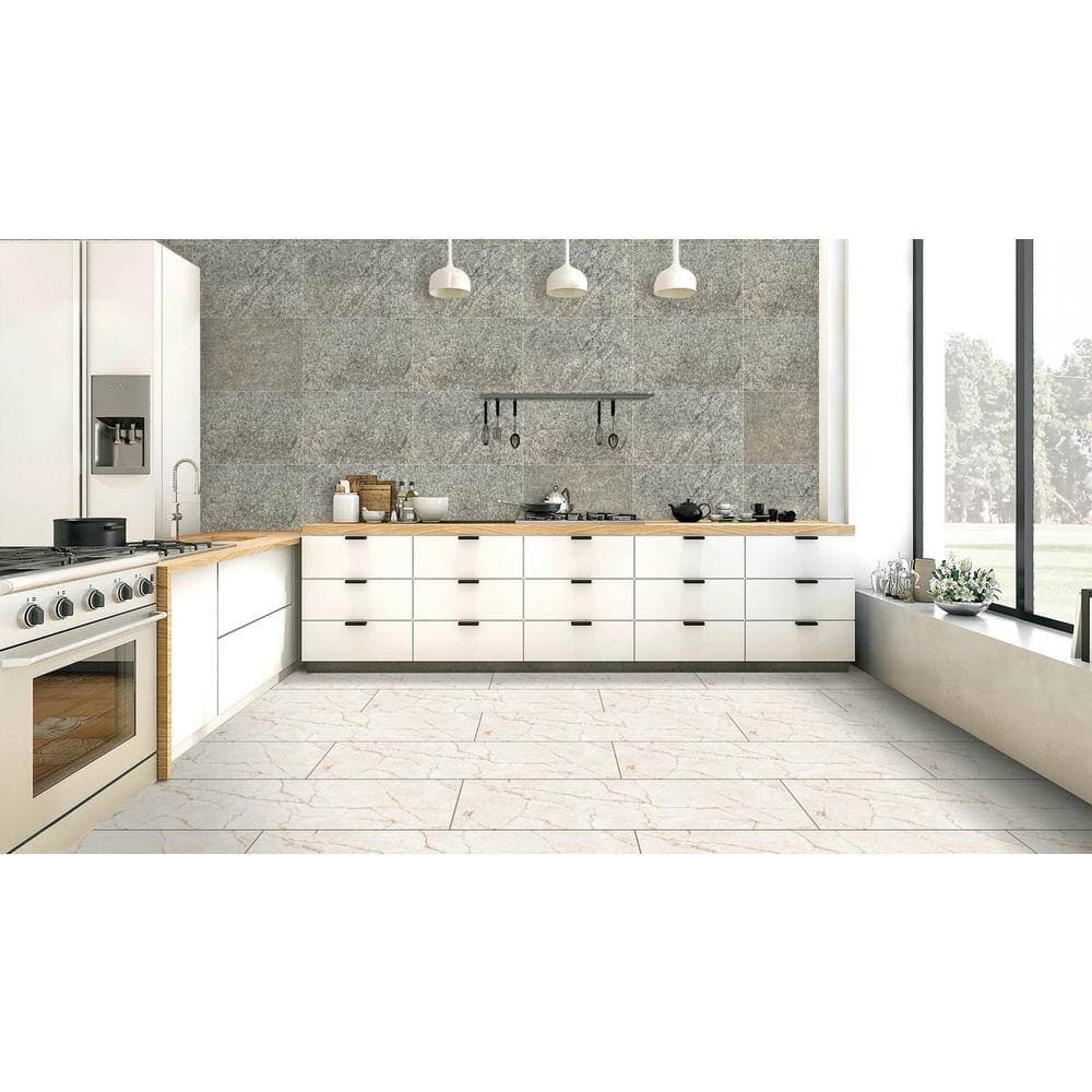 Dundee Deco Falkirk Johnstone 2/25 in. x 3 ft. x 2 ft. Gray Stone Veneer Decorative Wall Paneling 1-Pack (2)