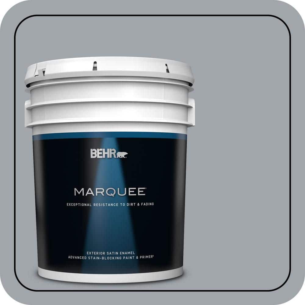 BEHR MARQUEE 5 gal. #PPU26-19 Chance of Rain Satin Enamel Exterior Paint & Primer (1)