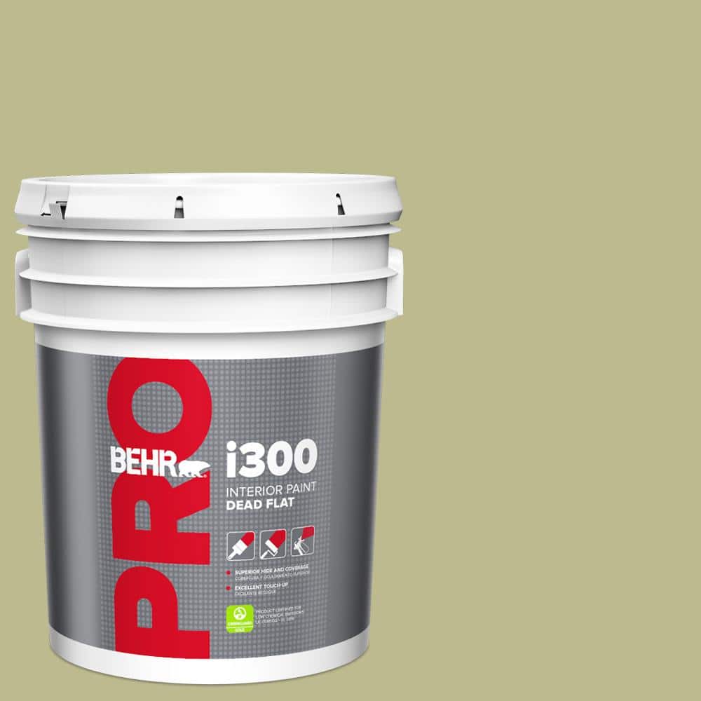 BEHR PRO 5 gal. #S340-4 Back To Nature Dead Flat Interior Paint