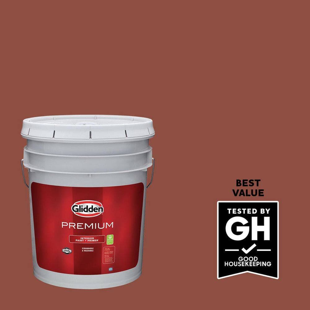 Glidden Premium 1 gal. PPG1066-7 Baked Bean Semi-Gloss Interior Latex Paint