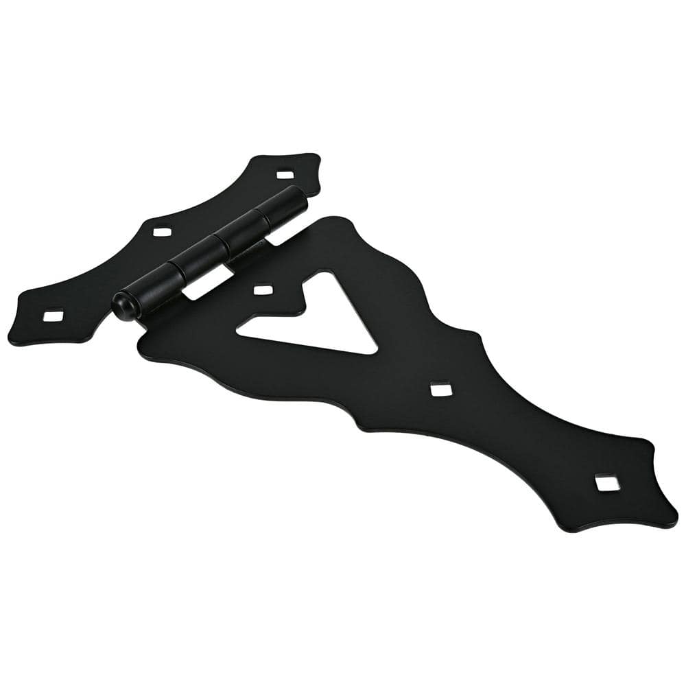 Hardware Essentials 10 in. Black Heavy Duty Ornamental T-Hinge (4-Pack) (3)