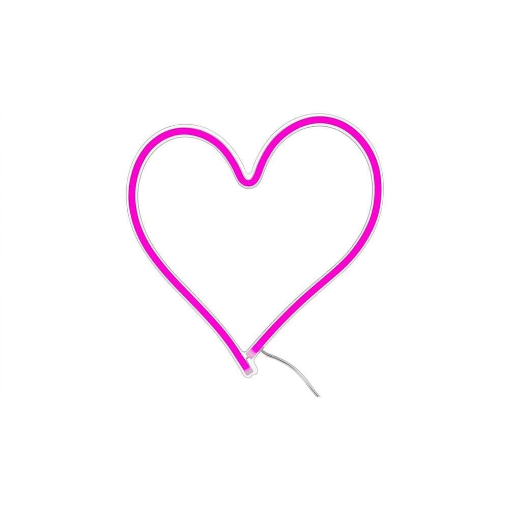 Afoxsos Heart Shape Acrylic Neon Sign Dimmable USB Powered LED Wall Decor Light Romantic Night Lamp for Bedroom Party (1)