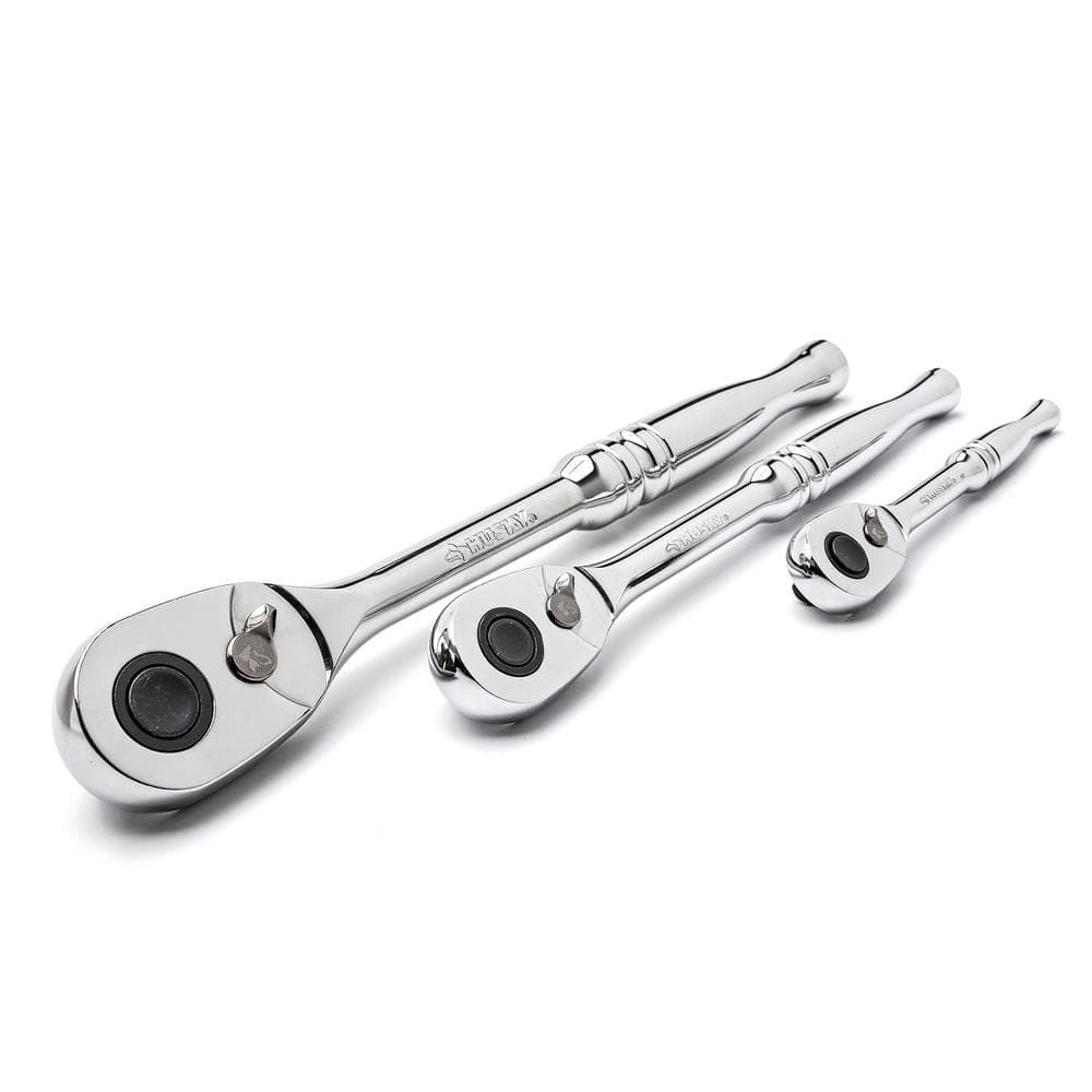 Husky 1/4 in., 3/8 in., and 1/2 in. Drive 72-Tooth Ratchet Mechanics Tool Set EVA Foam Trays (4)