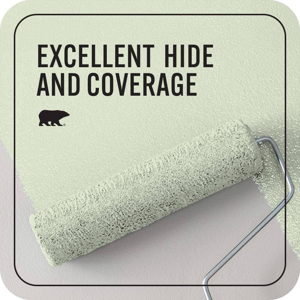 BEHR PREMIUM PLUS 1 qt. #M370-2 Cabbage Leaf Flat EcoMix Plant-Based Interior Paint & Primer (2)