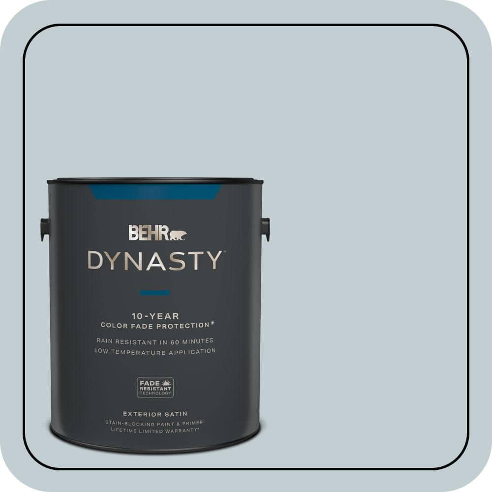BEHR DYNASTY 1 gal. #MQ3-58 Alice White Satin Enamel Exterior Stain-Blocking Paint & Primer