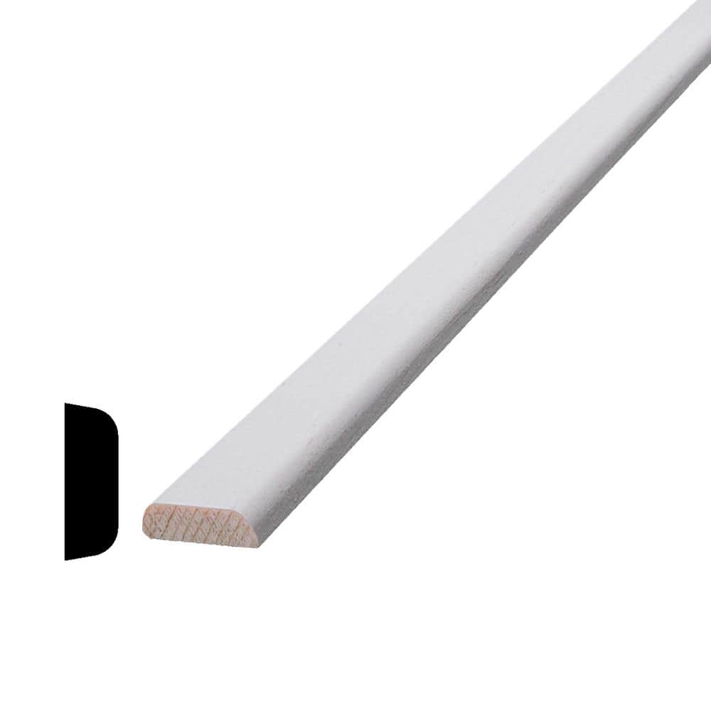 Alexandria Moulding 1/4 in. D x 3/4 in. W. x 96 in. L Pine Wood Primed White Finger-Joint Screen Moulding Pack 10-Pack