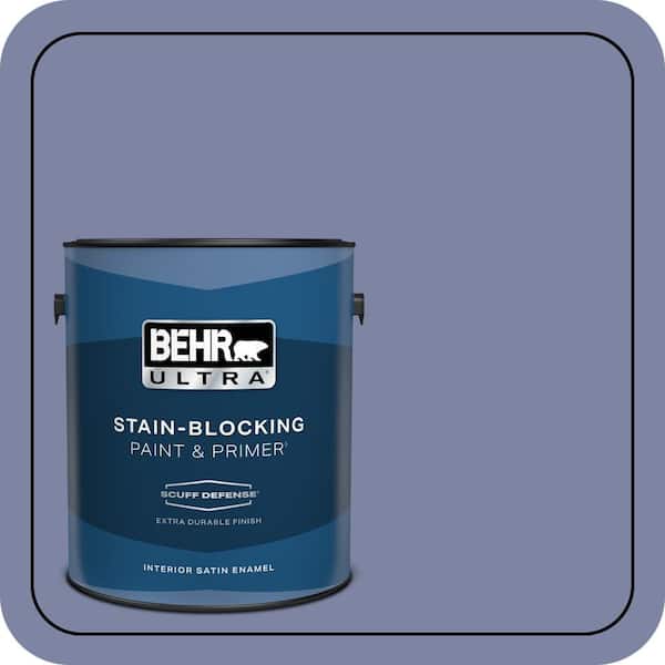 BEHR ULTRA 1 gal. #S540-5 Velvet Curtain Extra Durable Satin Enamel Interior Paint & Primer (2)