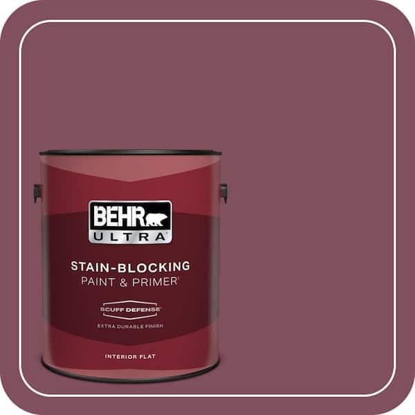 BEHR ULTRA 1 gal. #T17-14 Artful Magenta Extra Durable Flat Interior Paint & Primer (2)