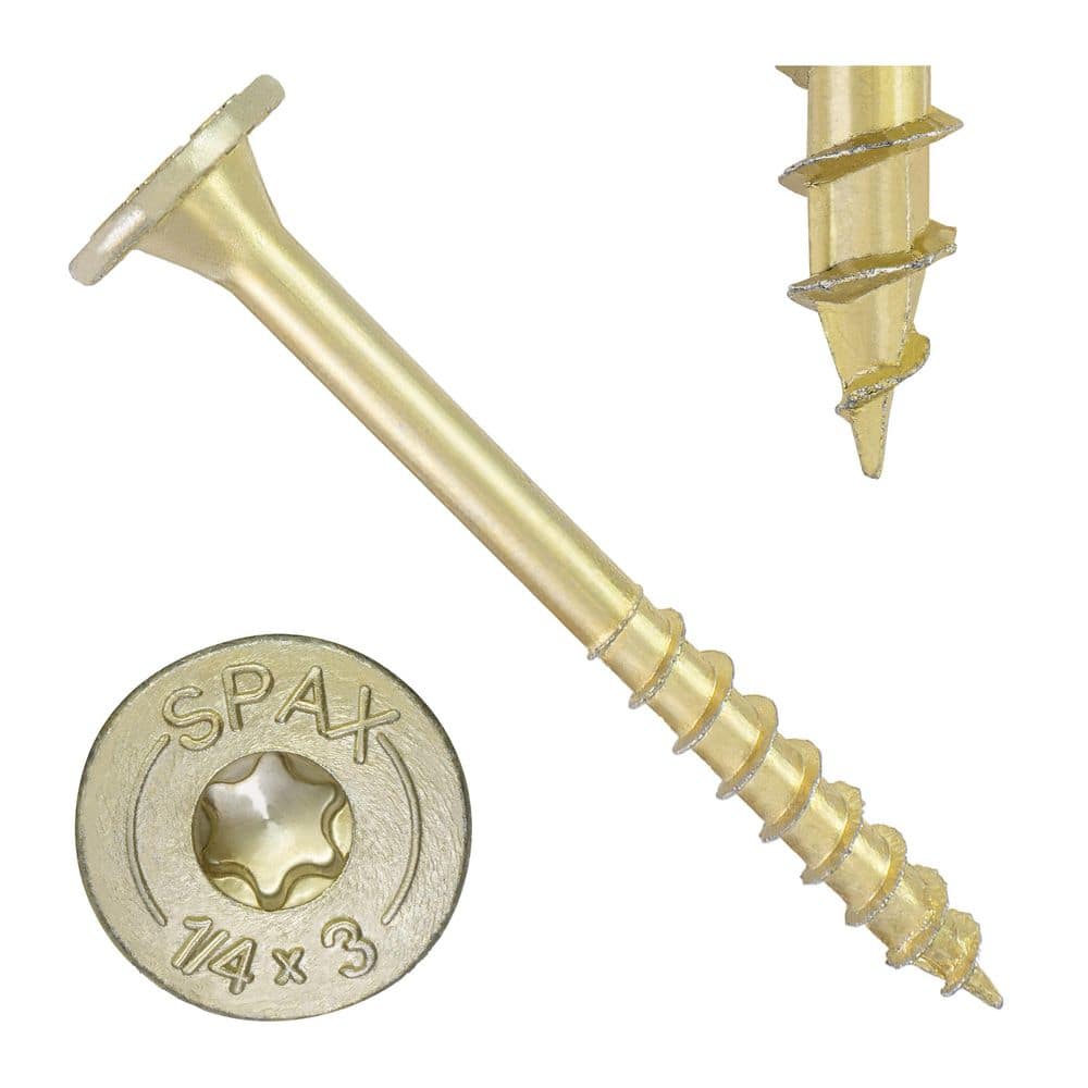 SPAX 1/4" x 3"  Powerlags XF Interior T40 T-Star Pancake Head Structural Wood Lag Screws (50 pcs) (2)