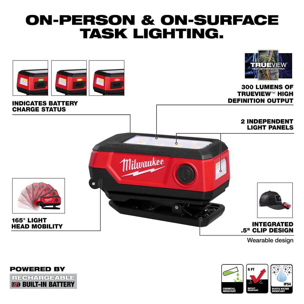 Milwaukee Rechargeable Clip Light (3)