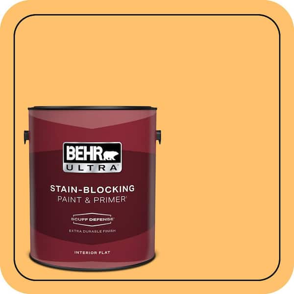BEHR ULTRA 1 gal. #P250-5 Solar Storm Extra Durable Flat Interior Paint & Primer (2)