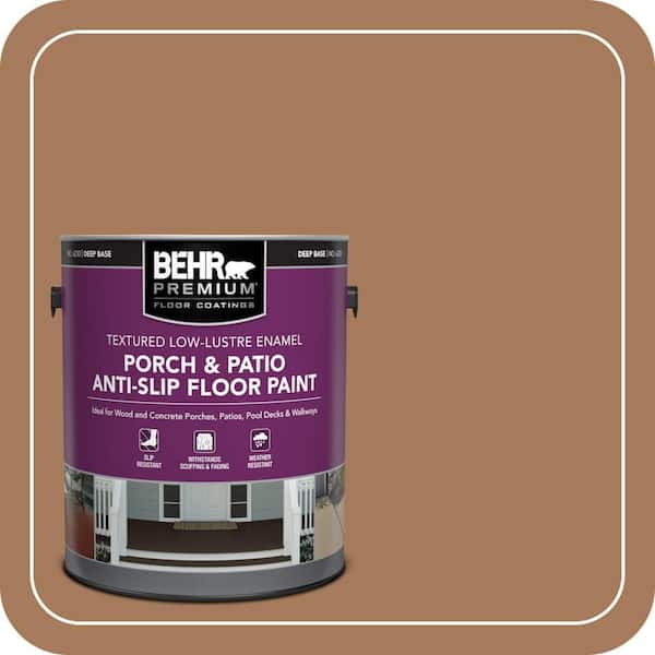 BEHR PREMIUM 1 gal. #SC-146 Cedar Textured Low-Lustre Enamel Interior/Exterior Porch and Patio Anti-Slip Floor Paint (2)