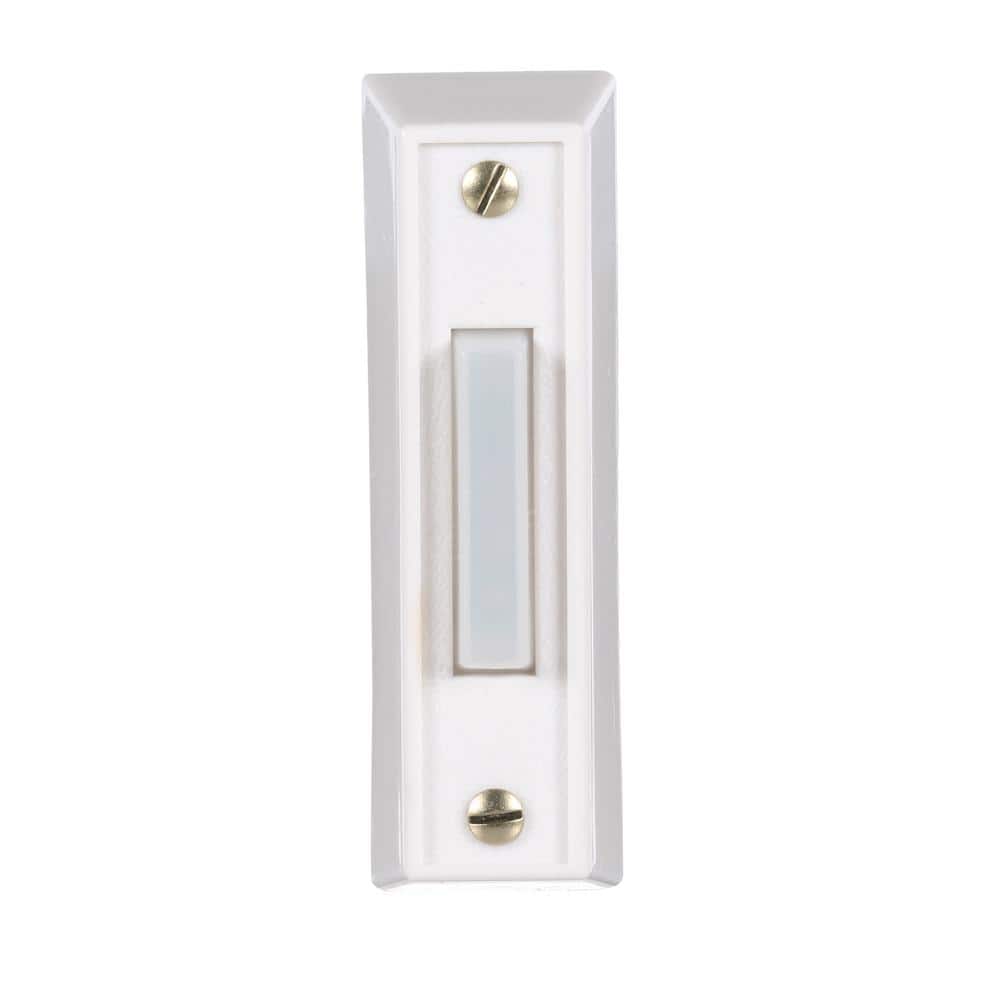 Defiant Wired LED Illuminated Doorbell Push Button, White (4)
