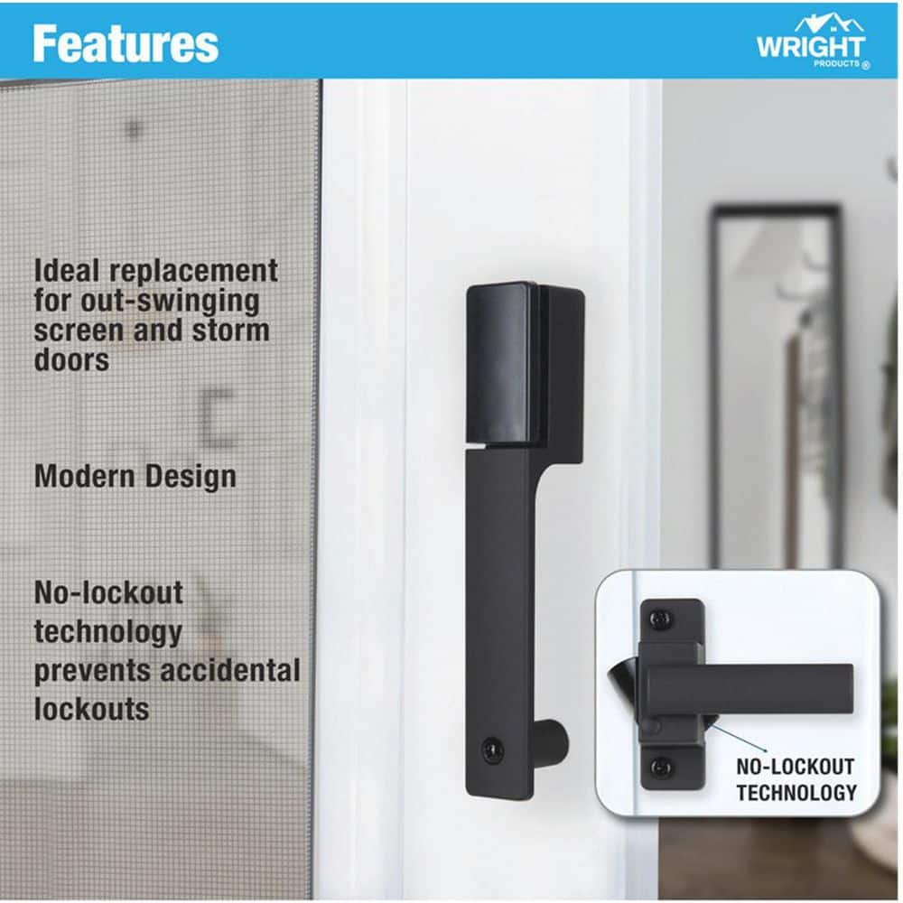 Wright Products Alto Push Button Latch Matte Black (2)
