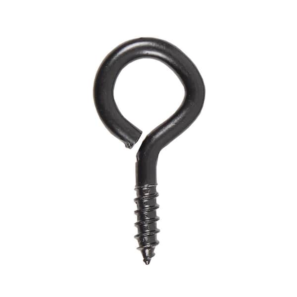 Everbilt Desc 3/16 in. x 1-7/8 in. Black Screw Eye (3-Piece) (2)