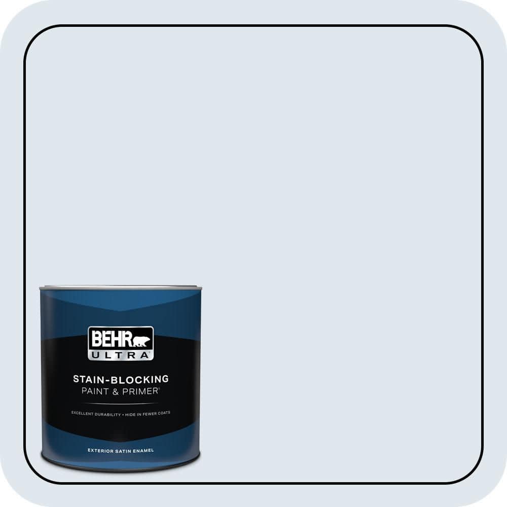 BEHR ULTRA 1 qt. #590C-1 Morning Haze Satin Enamel Exterior Paint & Primer