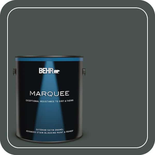 BEHR MARQUEE 1 gal. #QE-48 New Forest Satin Enamel Exterior Paint & Primer (2)