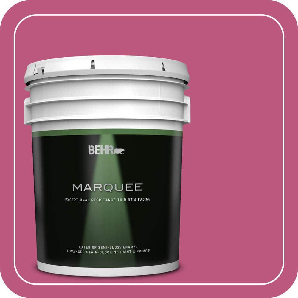 BEHR MARQUEE 5 gal. #S-G-100 Tutti Frutti Semi-Gloss Enamel Exterior Paint & Primer