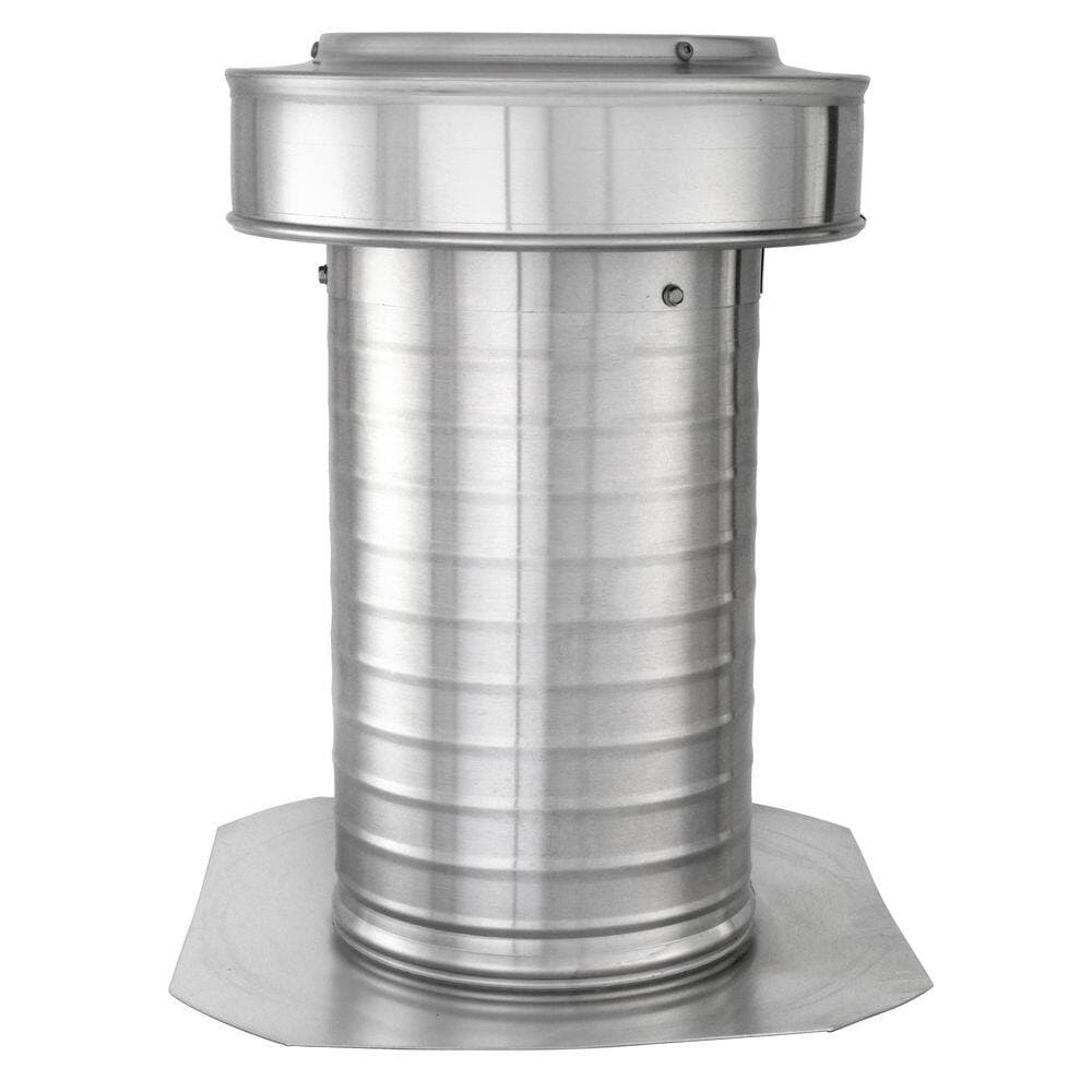 Active Ventilation Keepa Vent 7 in. Dia 38 sq. in. NFA Aluminum Finish Static Roof Vent for Flat Roofs with 11 in. High Collar (2)